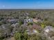 Aerial view of the home and surrounding neighborhood featuring lush trees and serene landscapes at 6107 Ibispark Dr, Lithia, FL 33547