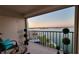 Relax on this inviting balcony with stunning water vistas, creating an idyllic outdoor retreat at 7700 Sun Island S Dr # 608, South Pasadena, FL 33707