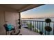 Enjoy waterfront sunset views from this relaxing outdoor balcony at 7700 Sun Island S Dr # 608, South Pasadena, FL 33707