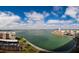 Expansive water views from the balcony with buildings, parking and lush green surroundings at 7700 Sun Island S Dr # 608, South Pasadena, FL 33707