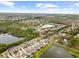 Aerial view of a residential neighborhood with ponds at 12503 Candleberry Cir, Tampa, FL 33635