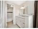 Clean bathroom features new vanity, with a shower and tub combination at 1409 Castleworks Ln, Tarpon Springs, FL 34689