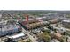 Aerial view of the condo community showcasing its layout, parking, and proximity to the surrounding neighborhood at 2402 W Azeele St # 423, Tampa, FL 33609