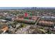 Aerial shot showcasing the condo complex, surrounding streets, and cityscape in a vibrant urban setting at 2402 W Azeele St # 423, Tampa, FL 33609