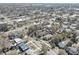 An aerial neighborhood view, showcasing mature trees and diverse architectural styles at 315 40Th S St, St Petersburg, FL 33711