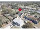 Aerial view of neighborhood highlighting home with solar panels at 315 40Th S St, St Petersburg, FL 33711