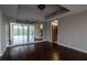 Open floor plan view of the living room and kitchen at 3211 W Swann Ave # 502, Tampa, FL 33609