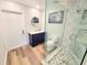 Charming bathroom featuring a stylish vanity, modern shower, and sleek fixtures at 9914 Indian Key Trl # 32, Seminole, FL 33776