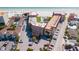 An aerial view of the condominium complex, nestled along a pristine beach with a pool at 17580 Gulf Blvd # 302, Redington Shores, FL 33708