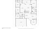 Detailed first floor plan featuring four bedrooms, three bathrooms, and an open-concept living area at 23331 Abercorn Ln, Land O Lakes, FL 34639