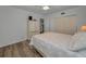 Comfortable bedroom with wood floors, ceiling fan and large closet space at 2430 Florentine Way # 44, Clearwater, FL 33763