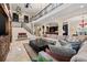 Large living room featuring a second-story balcony overlooking the comfortable seating at 4911 W Melrose S Ave, Tampa, FL 33629
