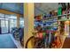 Organized storage area for bikes and other personal items, well lit and easily accessible to the outside at 660 Island Way # 202, Clearwater Beach, FL 33767