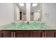 Bathroom with modern vessel sinks, unique countertop, and stylish mirrors, creating a spa-like ambiance at 851 Bayway Blvd # 904, Clearwater Beach, FL 33767