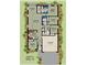 Detailed floor plan showcasing four bedrooms, two bathrooms, great room, kitchen, and a two-car garage at 134 Jade St, Rotonda West, FL 33947