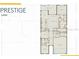 Layout of the Prestige model featuring an open floor plan with a kitchen, gathering room, and owner's suite at 17069 Moonflower Dr, Venice, FL 34293