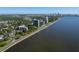 Overhead shot featuring coastline and downtown skyline views from condo residences at 2405 S Ardson Pl # 303A, Tampa, FL 33629