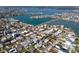 Aerial view of the neighborhood with easy access to the bay and ocean at 305 160Th Ter, Redington Beach, FL 33708
