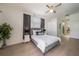 Relaxing bedroom with soft gray accents, natural light, and ample space at 4324 Auston Way, Palm Harbor, FL 34685