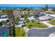 Aerial shot of a neighborhood highlighting proximity to the beach and community at 920 Spruce Dr, Belleair Beach, FL 33786