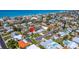 Beautiful aerial view showcasing a residential area near the beach, marked with a location pin at 920 Spruce Dr, Belleair Beach, FL 33786