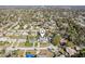 Drone shot of the neighborhood showing the location of the house at 1015 Coldstream Ct, Tarpon Springs, FL 34689