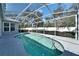 Sparkling pool with a screen enclosure, perfect for relaxation and entertainment at 3904 Executive Cir, Plant City, FL 33566