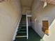 Hallway with stairs, and mailboxes for the apartments. Stairway has green carpet runner at 3934 37Th S St # 36, St Petersburg, FL 33711
