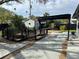 Backyard showcasing a pergola, shed and patio at 3934 Huntington Ne St, St Petersburg, FL 33703