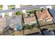 This aerial view highlights the backyard and screened-in pool at 4313 Brooke Dr, Valrico, FL 33594