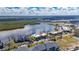 Panoramic aerial view highlighting the community and waterfront location at 611 Destiny Dr # 304, Ruskin, FL 33570