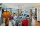 Bright living room offering water views, hardwood floors, and comfortable seating at 7400 Sun Island Drive S # 712, South Pasadena, FL 33707