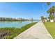 Community waterfront views showing the canal, sidewalks and manicured landscaping at 7400 Sun Island Drive S # 712, South Pasadena, FL 33707