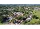 Panoramic aerial view of a residential neighborhood with parks, lakes, and green spaces at 10408 Rosemount Dr, Tampa, FL 33624