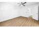 Bright bedroom with ample space, ceiling fan and ensuite bathroom at 10408 Rosemount Dr, Tampa, FL 33624