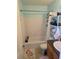 Standard bathroom with a shower/tub combo, and tile flooring, ensuring a practical space at 122 Pompano Se Dr # A, St Petersburg, FL 33705