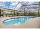 Large screened-in pool area with ample seating and beautiful outdoor views at 12508 Balm Riverview Rd, Riverview, FL 33579