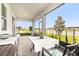 Enclosed patio with pavers and plenty of room to entertain at 34303 Radley Way, Wesley Chapel, FL 33545