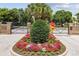 Gated community entrance with brick columns and beautiful landscaping in a park-like setting at 3819 Brooksworth Ave, Tarpon Springs, FL 34688