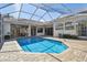 Inviting backyard pool features a screened enclosure and outdoor seating at 3819 Brooksworth Ave, Tarpon Springs, FL 34688