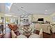 Bright and airy living room featuring skylights and access to the outdoor patio area at 436 3Rd N Ave, Tierra Verde, FL 33715