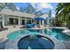 Stunning pool and spa with a spacious patio, perfect for outdoor relaxation and entertaining at 436 3Rd N Ave, Tierra Verde, FL 33715