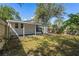Expansive backyard featuring a well-maintained lawn and a covered outdoor patio at 4944 28Th S Ave, Gulfport, FL 33707