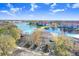 Townhomes with lake view and mature trees on a sunny day with blue skies at 1208 Chatham Pine Pl, Brandon, FL 33511