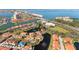 Stunning aerial view showcases the community's waterfront location and well-maintained grounds at 18 Crescent S Pl, St Petersburg, FL 33711