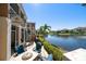 Enjoy outdoor living on this spacious patio with scenic lake views at 18 Crescent S Pl, St Petersburg, FL 33711