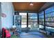Charming sunroom with rustic decor, wicker furniture, and view of the outdoors at 4108 Daisy Dr, Hernando Beach, FL 34607