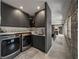 Contemporary laundry room with gray cabinetry, ample counter space, and modern washer and dryer units at 524 Park S St, St Petersburg, FL 33707