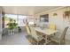 Bright sunroom with a dining table and comfortable seating, perfect for outdoor relaxation at 6905 El Camino Paloma St, Port Richey, FL 34668
