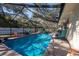 Inviting screened pool area with ample seating and a jacuzzi, perfect for relaxation and outdoor enjoyment at 12005 Wren Ct, New Port Richey, FL 34654